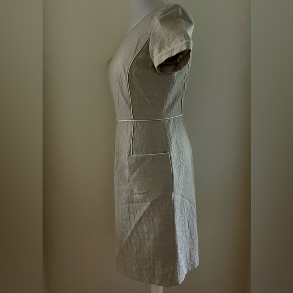 CUTE Alex Marie Tan Dress w/White Piping - Picture 5 of 6